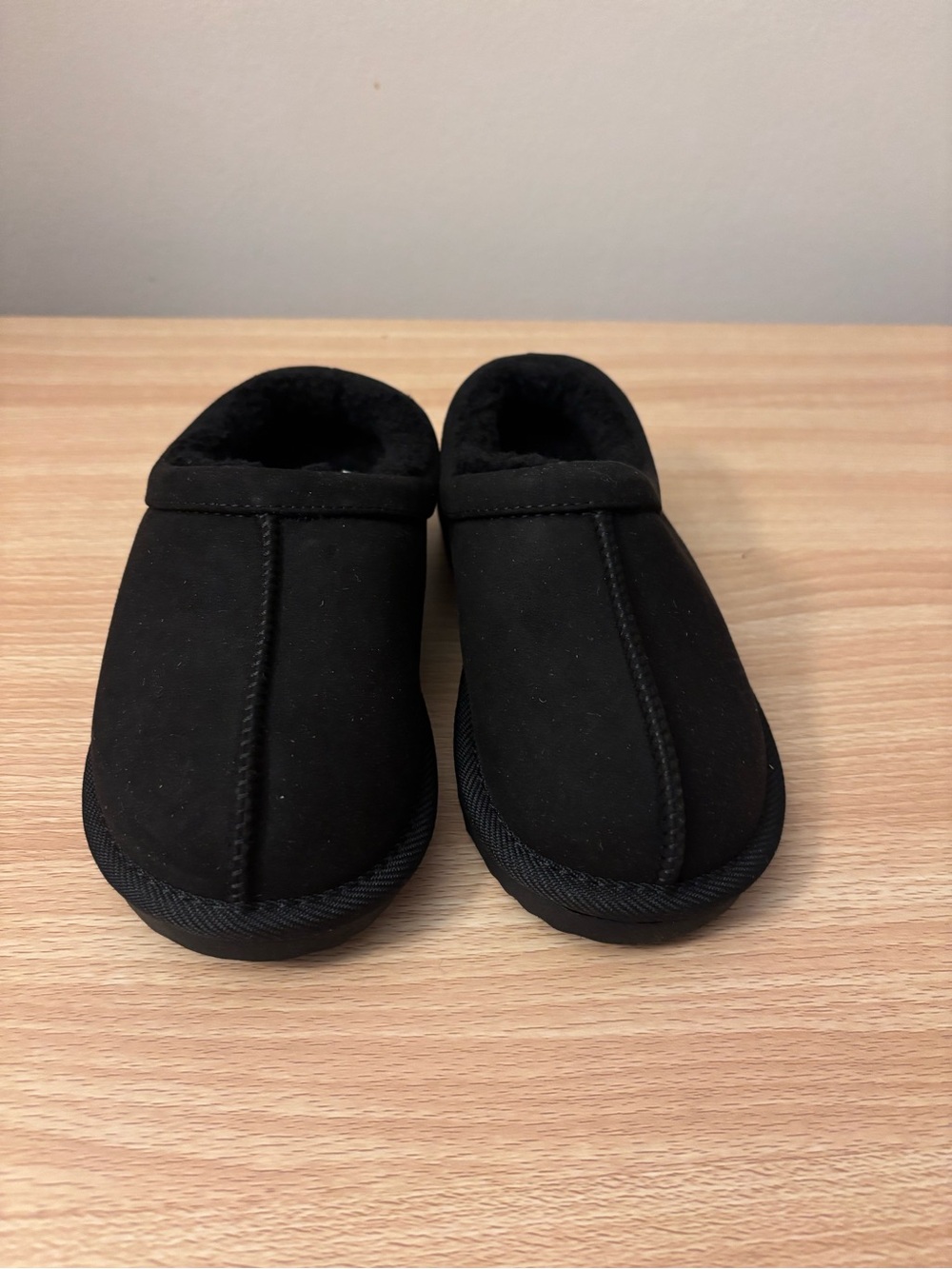 Cat & Jack Black Kids Slip-On Cozy Slippers